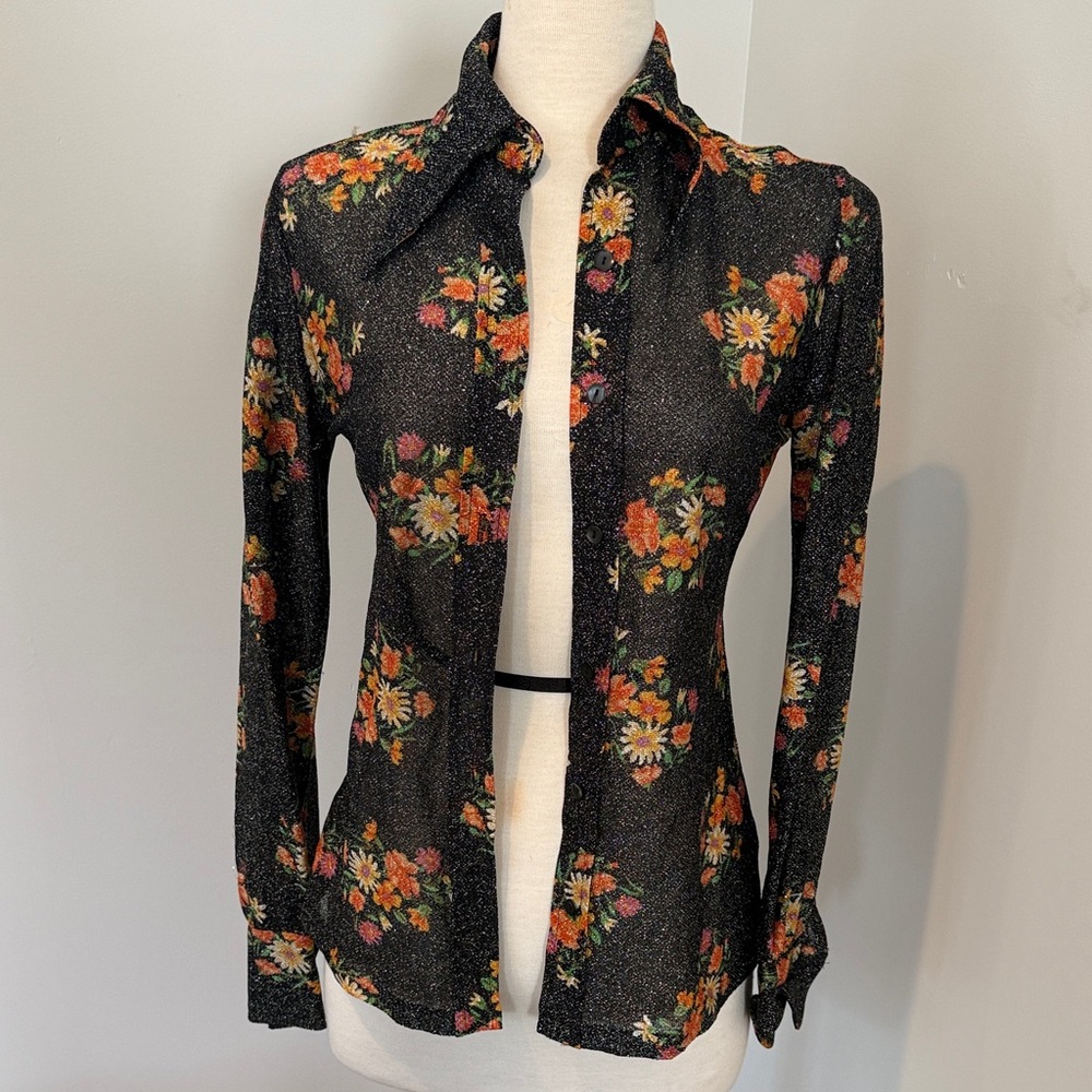 Elegant Floral Button Down Shirt